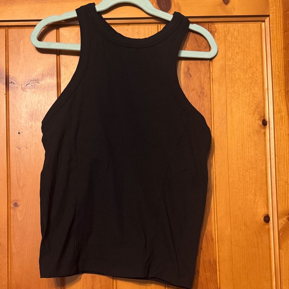 Lululemon Ribbed Black Tank Top sz 4